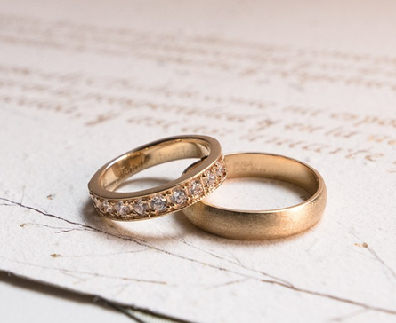 Argollas de matrimonio en oro 18K Pavé Eternity
