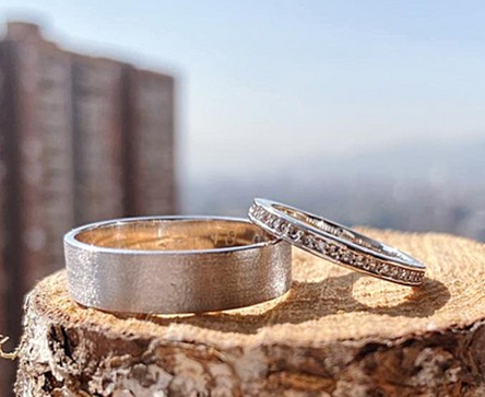 Argollas de matrimonio en oro 18K Mate Premium