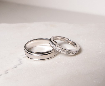 Argollas de matrimonio en oro 18K Plata Clásica